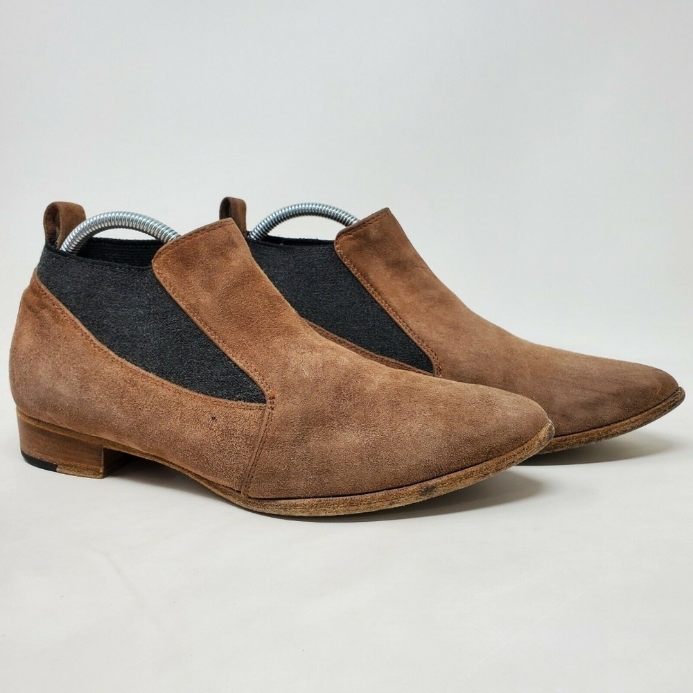Alberto Fermani Brown Suede Bootie Heels Size 36.5 (US 6.5)
